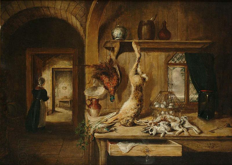 Benjamin Blake Still life of game in a larder oil painting picture